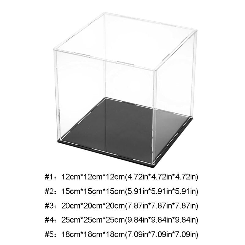 Clear Acrylic Display Case Dustproof Model Toy Showcase Action Figures Show Box P31B